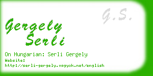 gergely serli business card